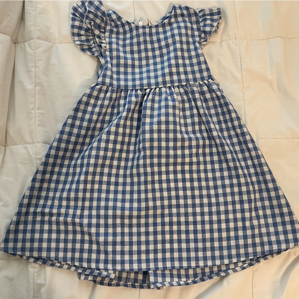 SHEIN Checkered Blue and White Dress